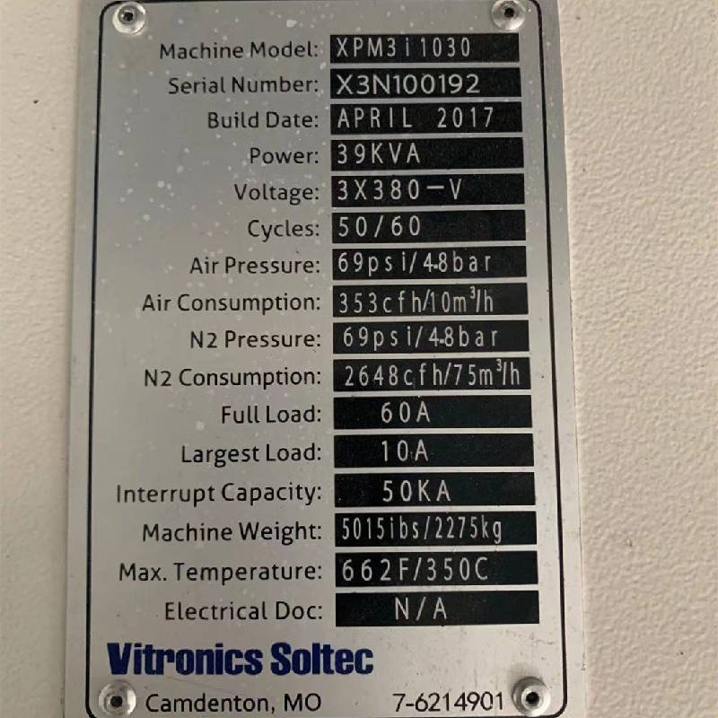 Vitronics Soltec XPM3i-1030 - 图片 2
